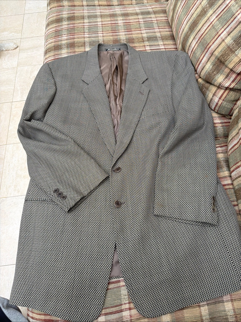 Mani for Saks  Black and White Houndstooth Sport Coat